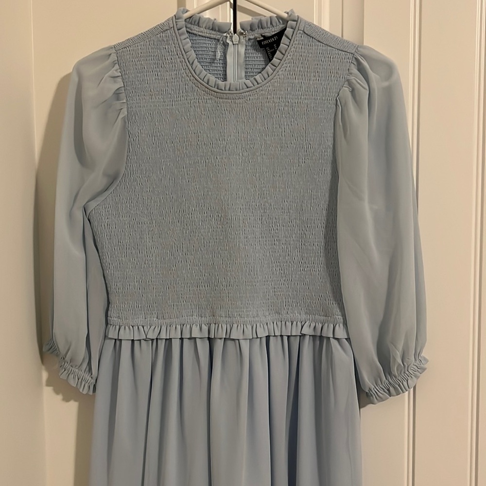 Midi length baby blue dress size M